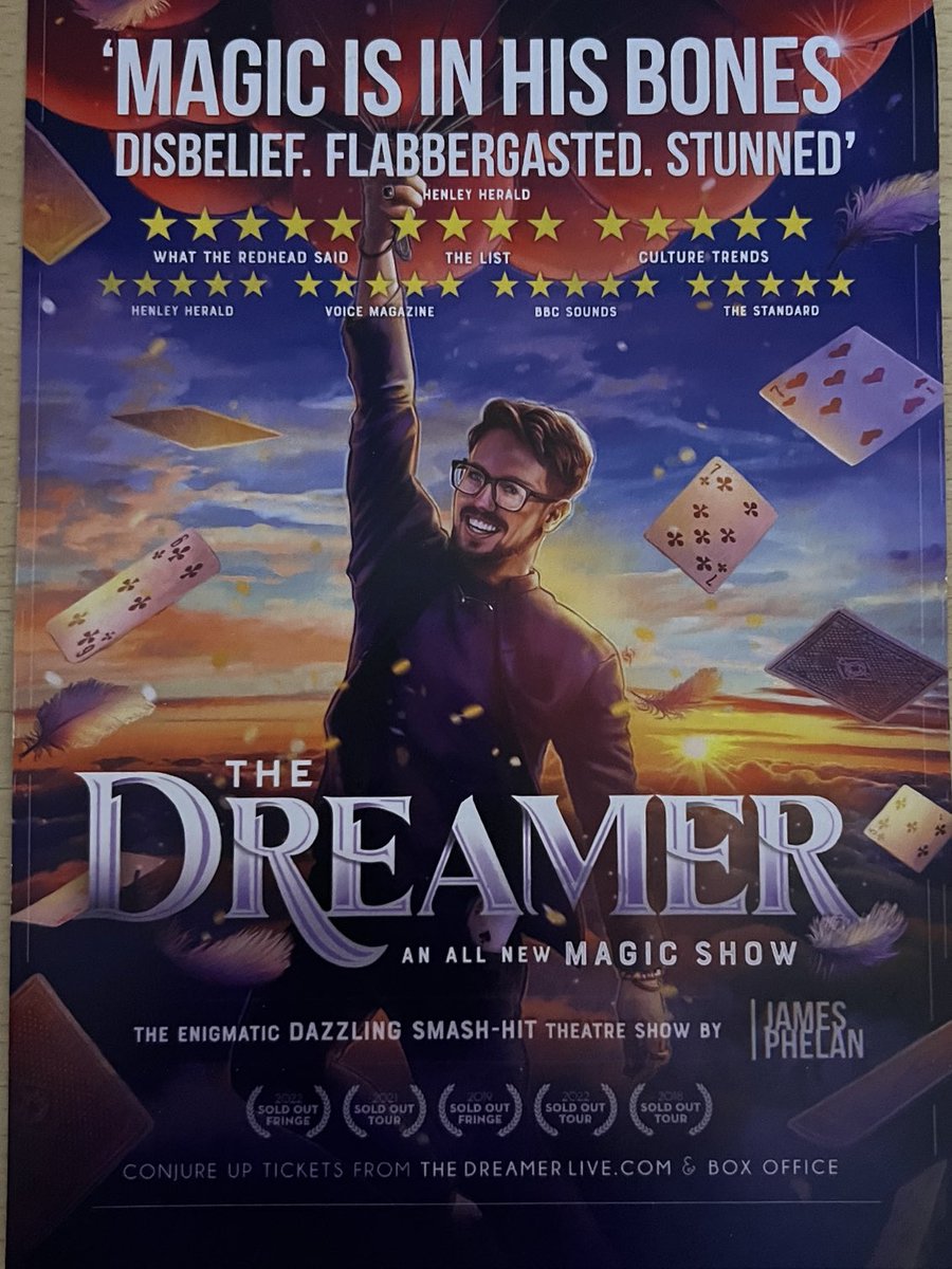 Paul Riches (@richesforall) on Twitter photo On Thursday night The Squeeze and I saw the sold out ⭐️⭐️⭐️⭐️⭐️ impressive magic show of <a href="/phelanmagician/">James see my show Phelan 🎟</a> <a href="/EsherTheatre/">EsherTheatre</a>. It’s sold out Friday too but he’s back 13-15 November and well worth seeing. Fun and mystifying. Highly recommended. On Thursday night The Squeeze and I saw the sold out ⭐️⭐️⭐️⭐️⭐️ impressive magic show of <a href="/phelanmagician/">James see my show Phelan 🎟</a> <a href="/EsherTheatre/">EsherTheatre</a>. It’s sold out Friday too but he’s back 13-15 November and well worth seeing. Fun and mystifying. Highly recommended.