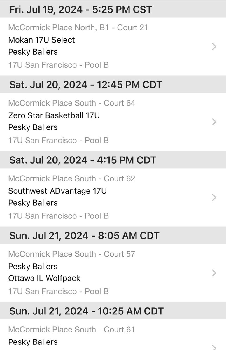 Check out my games in Chicago this weekend! Pesky Ballers 17u #23