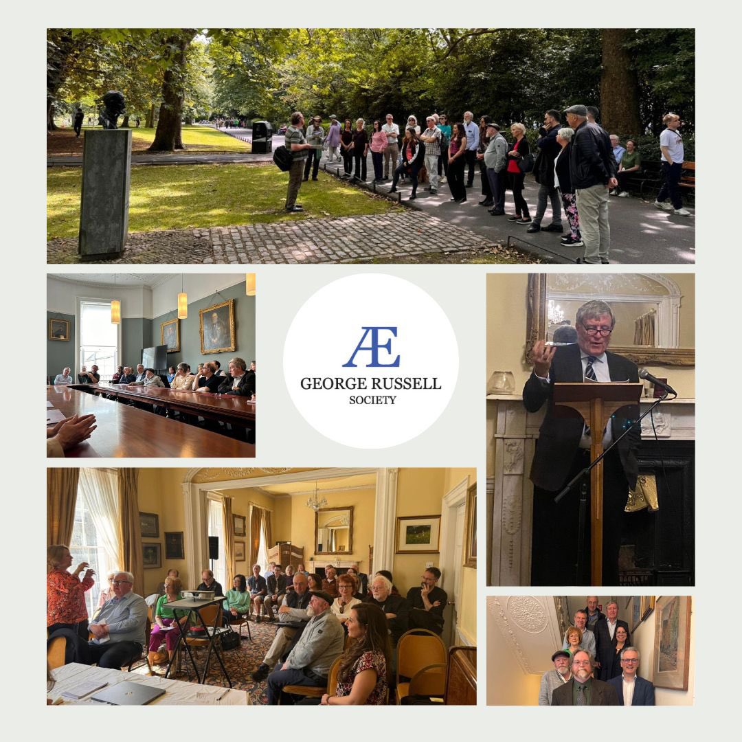 A big thank you to all those who attended the inaugural AE George Russell Society “Shared Wisdom” Festival in Dublin last weekend. 

Special thanks to keynote speaker <a href="/DanMulhall/">Daniel Mulhall</a> and to <a href="/GaelLinn/">Gael Linn</a>, <a href="/UnitedArtsClub/">UnitedArtsClub</a> and ICOS at Plunkett House for their hospitality.

To Æ!