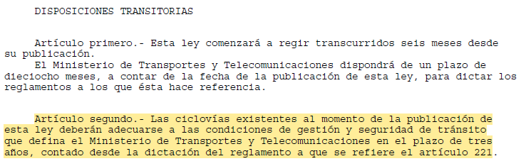 ¡Esto ha pasado muy desapercibido!

Ya venció el plazo establecido en la Ley N° 21.088/2018 (Convivencia Vial 🇨🇱) para que TODAS las ciclovías existentes se manden una enchulá como corresponde (Reglamento 102 MTT/10.07.2021).

¿Quién se hace responsable?