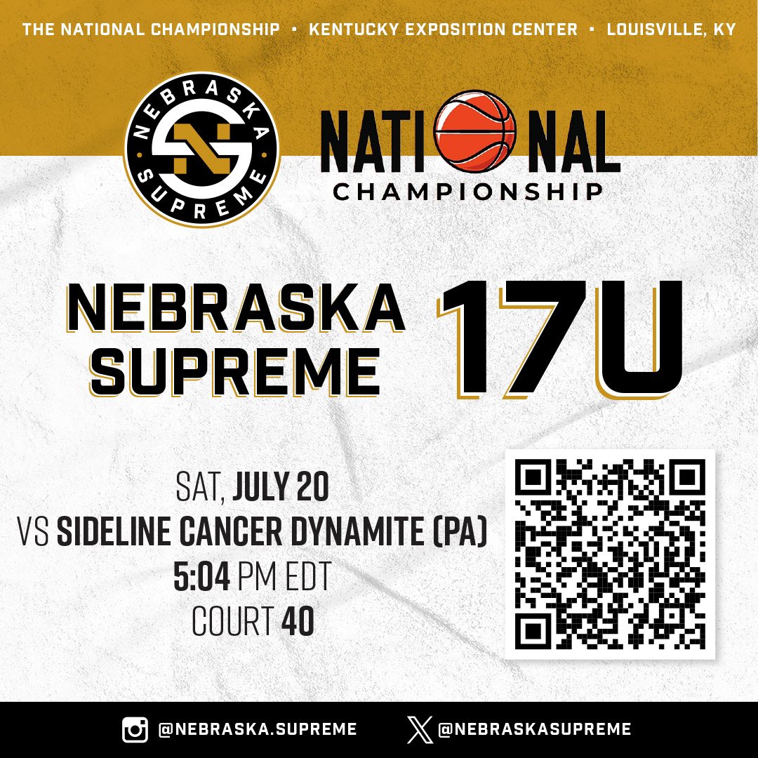 🏆The National Championship🏆

🚨P24/Select 40 Circuit🚨

📍Louisville KY

🏀July 20-22

Good Luck to our players and coaches‼️