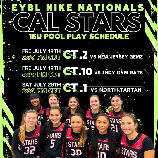 celestebball27's tweet photo. Letโs get it!! #nikenationals #calstars #chicago #Nike #eybl #15u #2027 https://t.co/8WkyLDEb0D
