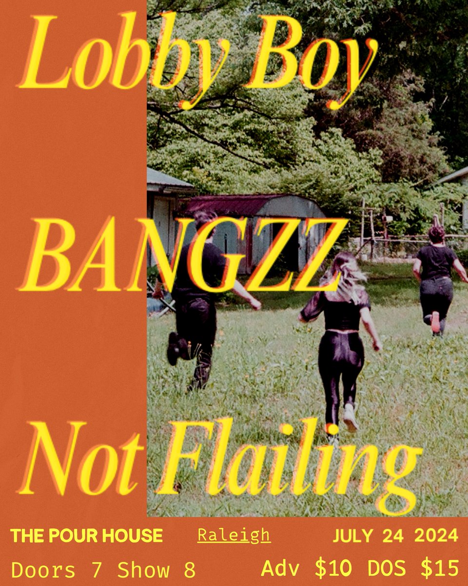 📆 TONIGHT (7.24)
🎵 Lobby Boy with Bangzz, Not Flailing
🕐 Doors 7pm Show 8pm
🎫 $15 at the door
FFO: Melanie Martinez, Clairo, Dayglow