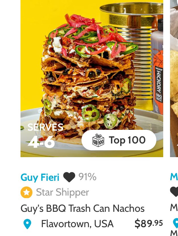 I do not want to live in a world where people pay $90 to have “guy’s bbq trash can nachos” shipped across the country