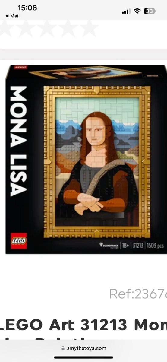 CharCharBeer's tweet photo. @LEGO_Group that’s not the Mona Lisa. That’s @jimmycarr https://t.co/BPjjAhXbLc