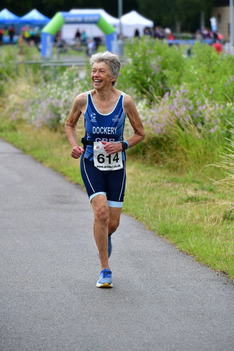 AnneDOCKERY6's tweet photo. Arctic 1 Sprint Triathlon. Chilly bike ride but loved the run. 1st in F 75-9 so hopefully qualified for Istanbul. 🤞 https://t.co/xAXjXxbS8u