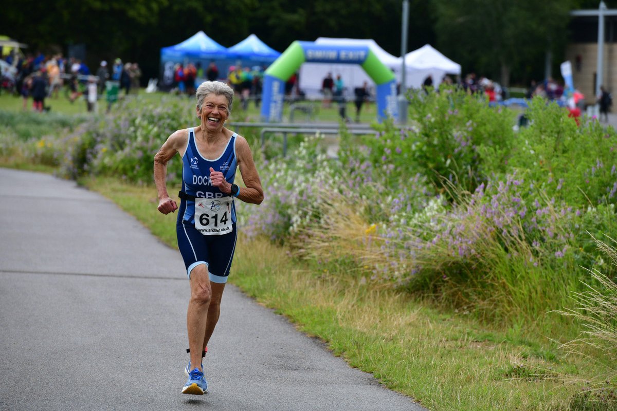 AnneDOCKERY6's tweet photo. Arctic 1 Sprint Triathlon. Chilly bike ride but loved the run. 1st in F 75-9 so hopefully qualified for Istanbul. 🤞 https://t.co/xAXjXxbS8u