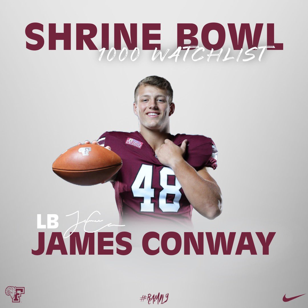 FORDHAMFOOTBALL's tweet photo. Let’s go @Jamesconway_13!👏

#RAMILY 🐏 https://t.co/gTXCO5vQr6