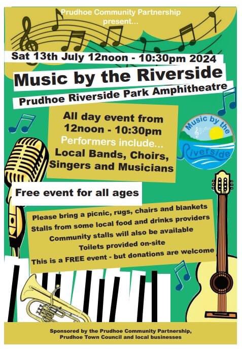 Music by the Riverside …yes, it rained…but the music carried on, the food vendors were busy, the children had a great time, the audience were wonderful. Will we be back in 2025? We shall see!!!!