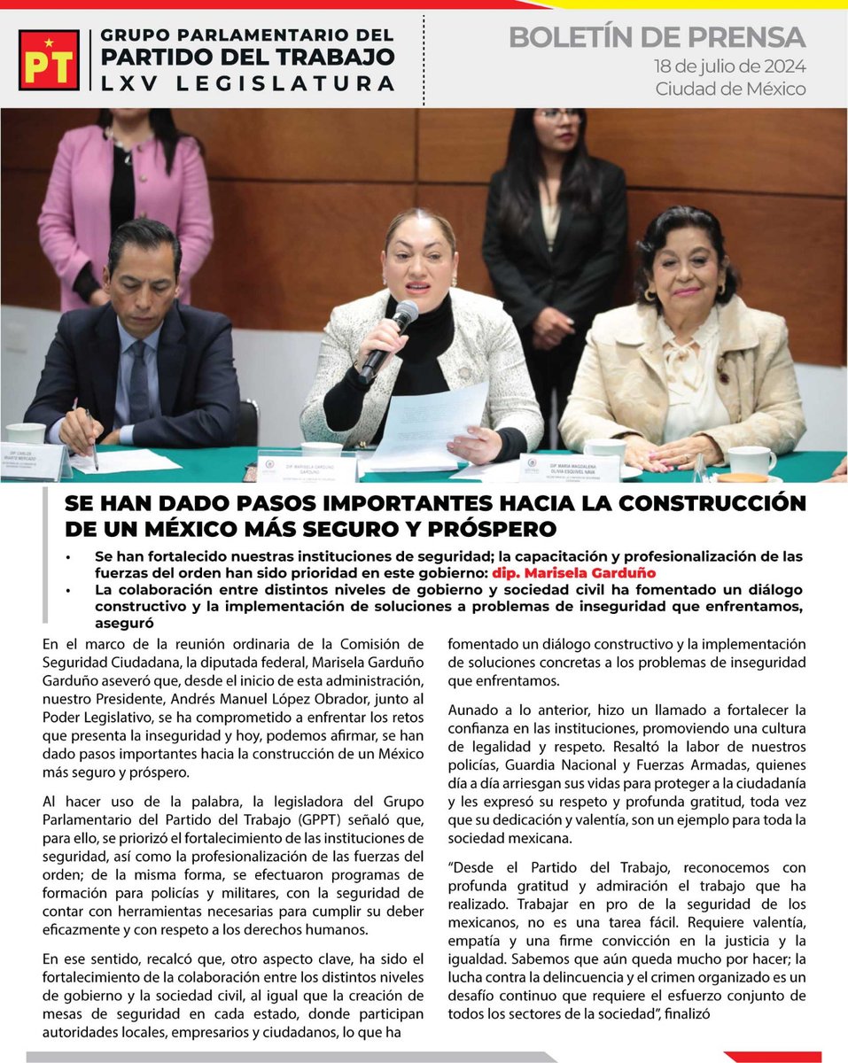 📰 #Boletín || Se han dado pasos importantes hacia la construcción de un México más seguro y próspero 👇