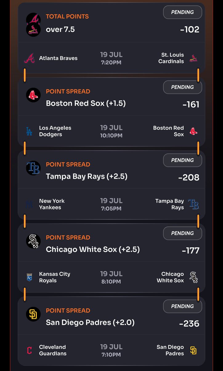 MLB Parlay, 5 pick 🎯 

$100 to ONE lucky winner who LIKES, RT's &amp; FOLLOWS this if we hit 😎

Play is on a new book called Rebet. It's legal in 47 states. They have a $100 deposit match for new users here (refer a friend code is "BILLYC"): rebet.page.link/iPmXADJQw8RwpU…………  

1) ATL