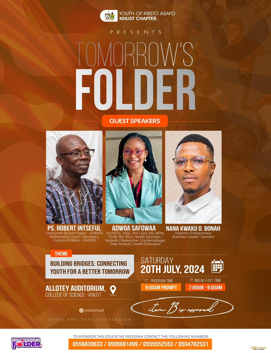 nkobwan's tweet photo. Let's come together this Saturday and discover how we can fill our Tomorrow's folder with the spirit. of Entrepreneurship.
#NWan #Bonvas #Tomorrows_Folder #TEDxSpeaker #International_Speaker https://t.co/L7FJrryKqo