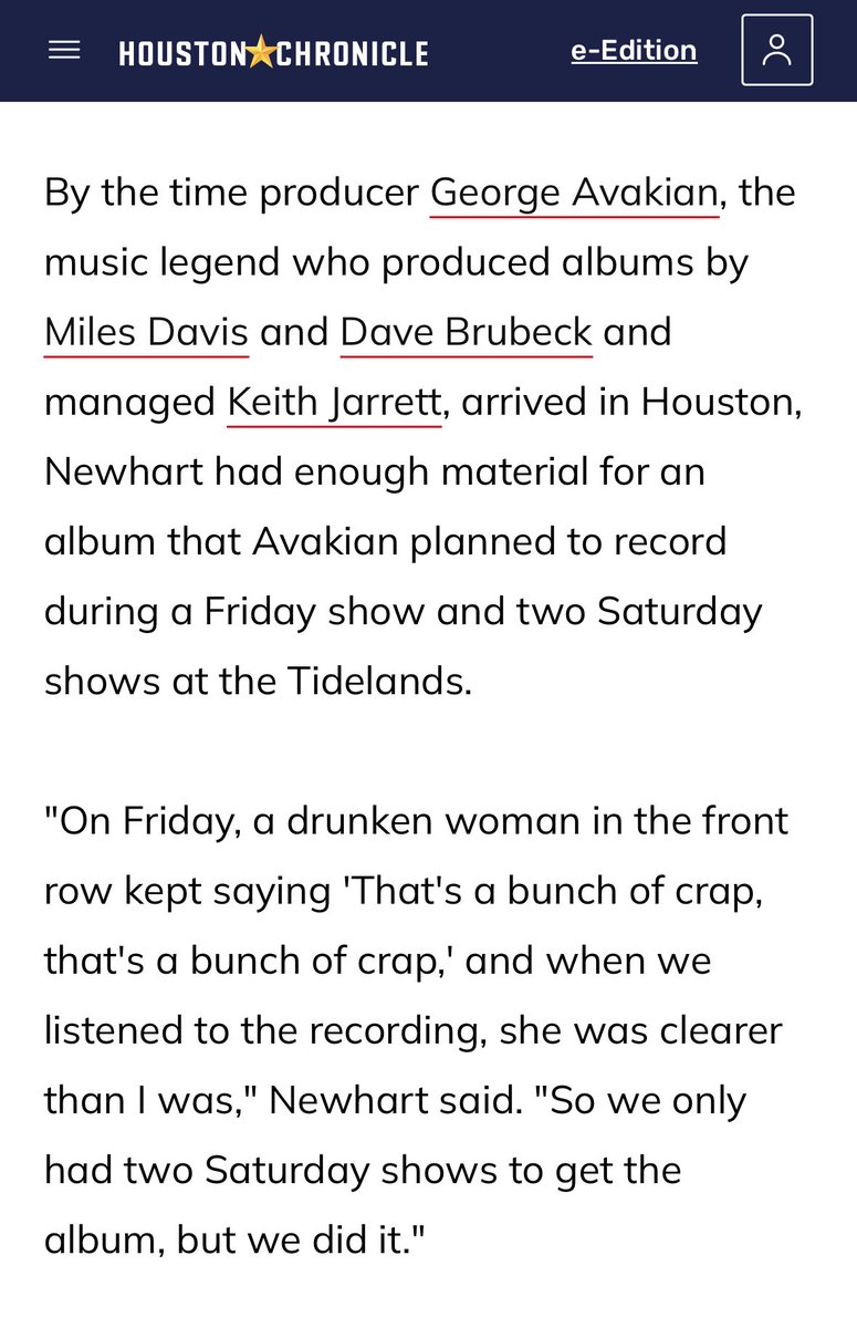 RIP Bob Newhart! 😭💔
My grandfather <a href="/BillHolfordACA/">Bill Holford, ACA Recording Studios</a> recorded Bob’s legendary first album live in Houston in 1960! He adored Bob. They recorded 3 shows over Fri/Sat &amp; then edited together at Grandpa’s studio. It became the first comedy album to win a Grammy for Album of the Year!