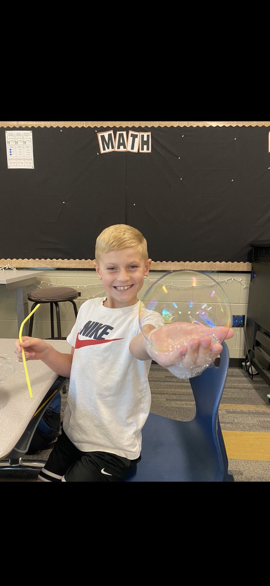 SLCSJumpStart's tweet photo. We had a “magical” start to our Jump Start program! Making magic bubbles in 4th grade during week one! https://t.co/8DRw596Ba5