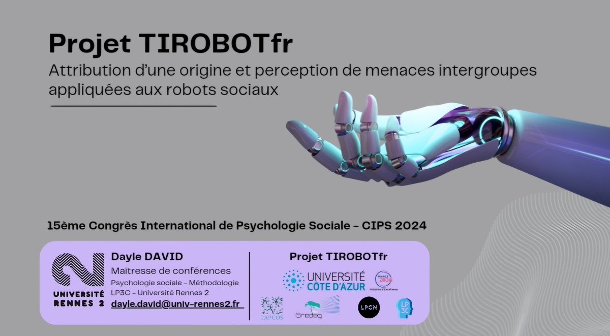 Une préconference sur la déshumanisation, des parties de mölkky perdues, une présentation du projet TIROBOTfr plus tard... Des échanges et du partage ✨️ #CIPS2024 <a href="/ADRIPS_comm/">ADRIPS</a>