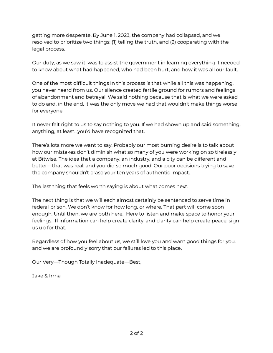 At the peak of Bitwise, I was often asked, "Irma, what would you tell your younger self, knowing what you know now?"

The answer is this: Learn to apologize with your whole heart, and don't ever let go of the people who still love you when you mess everything up.