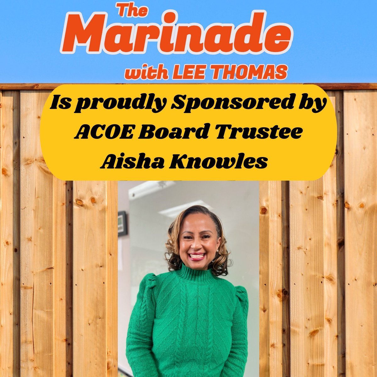 LeeThomas (@leethomas94578) on Twitter photo Thank you <a href="/ACBOEArea4/">Aisha Knowles</a> for sponsoring episode 2 of The Marinade.
Click below to learn more about Trustee Knowles. acoe.org/48374_2#area4
The Marinade Podcast link:
podcasts.apple.com/us/podcast/san…
#sanleandro #alamedacounty #Podcast Thank you <a href="/ACBOEArea4/">Aisha Knowles</a> for sponsoring episode 2 of The Marinade.
Click below to learn more about Trustee Knowles. acoe.org/48374_2#area4
The Marinade Podcast link:
podcasts.apple.com/us/podcast/san…
#sanleandro #alamedacounty #Podcast