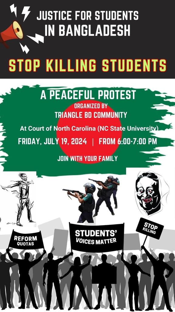 eraheem's tweet photo. Happening in North Carolina #AlleyesonBangladesh https://t.co/IUgi7V6TjA
