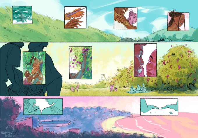 Soanomena page 8-9. 
One of my favorite page but also a headache to do. 