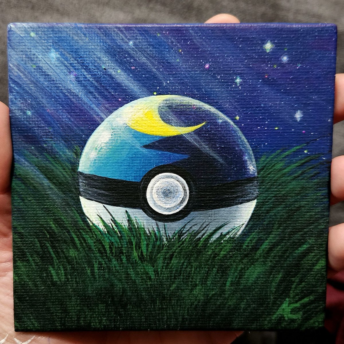 ArtistWtB's tweet photo. It's been a minute since I painted a pokeball, but I'm back at it with a moon ball (which is my favorite one btw) ππ
#art #artist #artwork #acrylicpainting #acryliconcanvas #acrylic #canvas #painting #tinycanvas #tinypainting #pokemonfanart #fanart #pokemoncommunity https://t.co/GcgQ3pVVOr