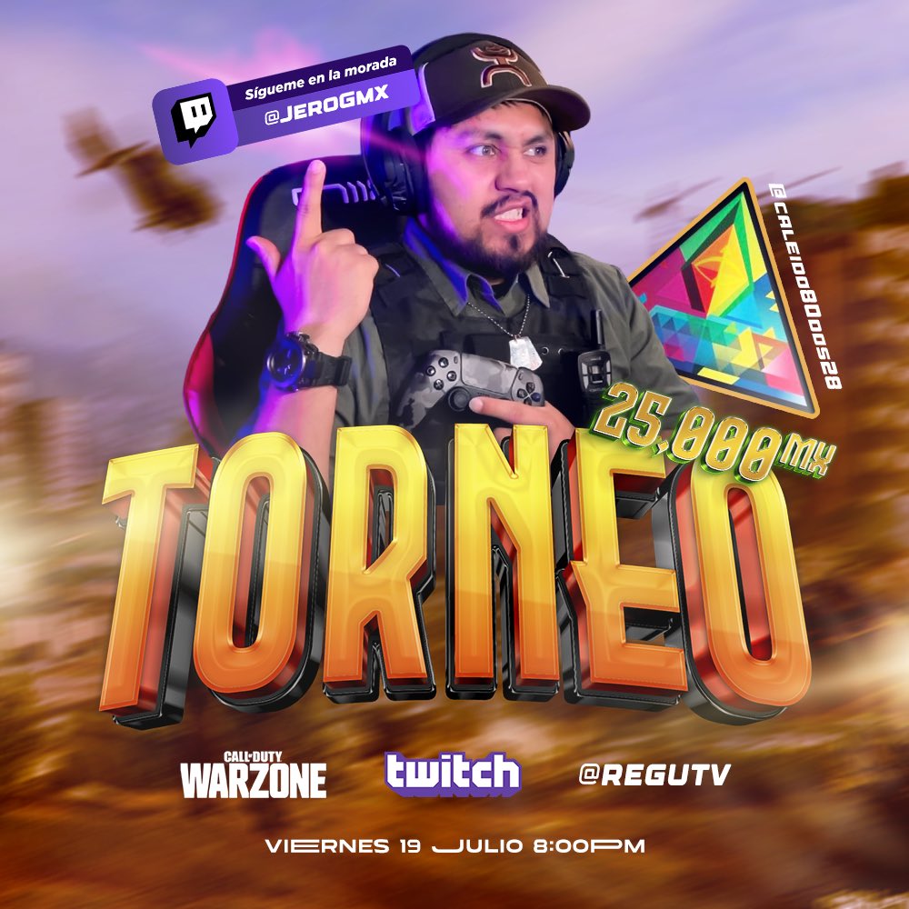 jerogmx's tweet photo. NOS VEMOS EN EL🇲🇽👏
🚨TORNEO INVITACIONAL 25k x el tío @Caleido80dos28 🚨 Se pondrá buenisimo🔥  Gracias mi @Regu_Tv por la oportunidad❤️‍🩹

📆VIERNES 19 DE JULIO 8PM HORA MX 
👥SOLOS BATTLE ROYAL PRIVADAS
🎯5 partidas ( 5,000mxn cada una ) 
🥇partidas dinámicas con reglas https://t.co/SdLVROBIjB
