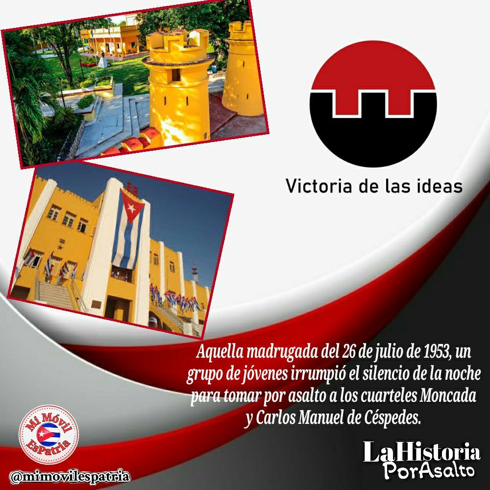 #FidelPorSiempre "El Moncada nos enseñó a convertir los reveses en victorias. No fue la única amarga prueba de la adversidad, pero ya nada pudo contener la lucha victoriosa de nuestro pueblo". 
#LaHistoriaPorAsalto
#MiMóvilEsPatria