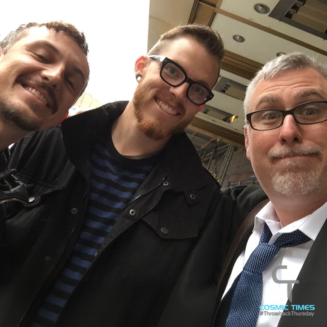 CosmicTimes's tweet photo. It’s Throwback Thursday and we’re jumping back to 2015 for the New York Comic Con! Mike, Zach, and Martin heading out for a night on the town.

#ThrowBackThursday #TBT #NYCC #Friends #BeCosmic #NewYork #DSTLives #ComicCon #Comics #MakingComics https://t.co/aCJT83fywa