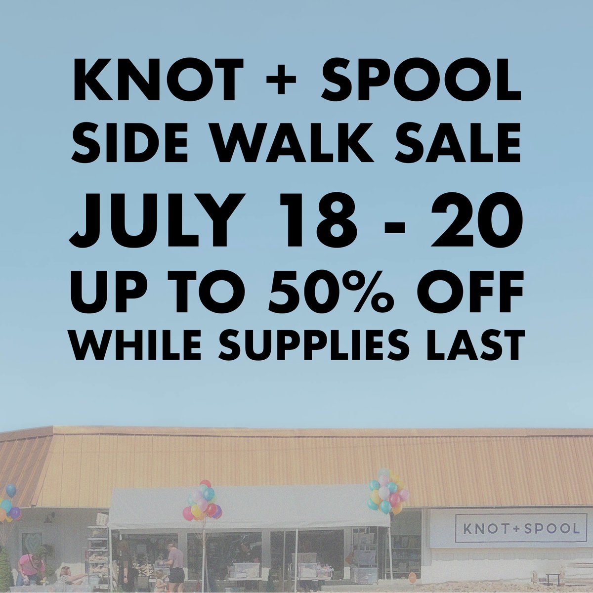 knotandspool's tweet image. 🎉 Sidewalk Sale at Knot + Spool! 🎉
From 7/18 to 7/20, get up to 50% off in-store. Online friends, enjoy 20% off all Ribbon Sets and Bows! Don't miss out on these fantastic deals. 🛒✨ #KnotAndSpool #SidewalkSale #Sale #HomeDecor #GiftShop