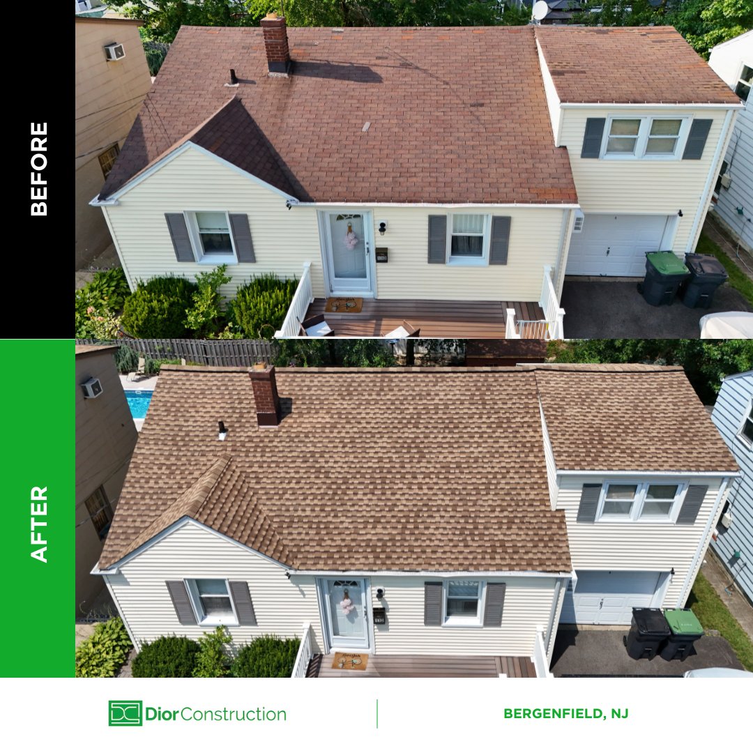DiorCoRoofing's tweet photo. We're thrilled to upgrade another house with a fantastic GAF roof! ✅

Roof: Shakewood @gafroofing  Timberline UHDZ (Ultra High Definition)

#roofing #construction #njcontractor #njroofing #njroofingcontractor #nj #gaf #gafroof #gaflifetimeroofingsystem #gafgoldenpledge https://t.co/Ity1Jw0m6Z