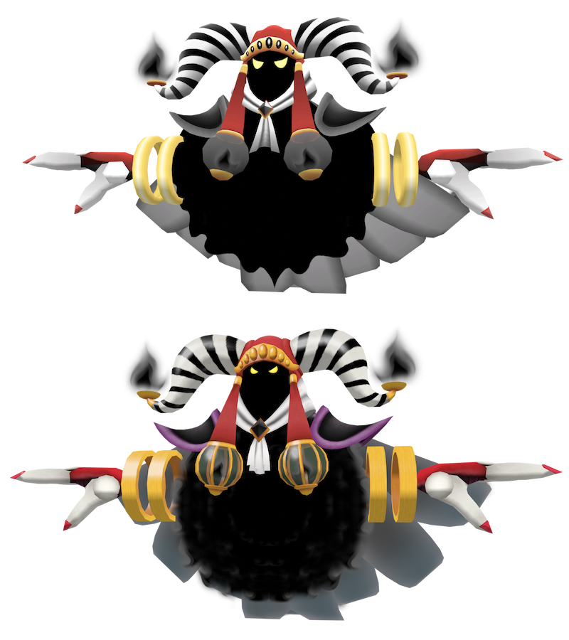 Niment_'s tweet photo. Some before and afters of a few of my Kirby GCN models that I've polished up recently (before is on the top, after is on the bottom) https://t.co/3zIioESyOU
