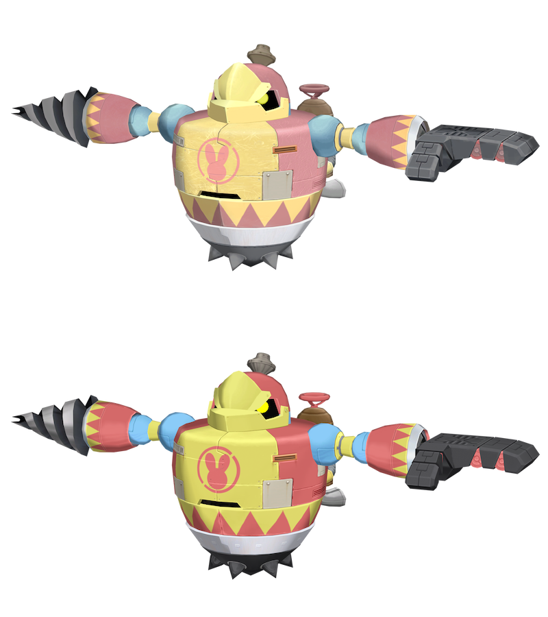 Niment_'s tweet photo. Some before and afters of a few of my Kirby GCN models that I've polished up recently (before is on the top, after is on the bottom) https://t.co/3zIioESyOU