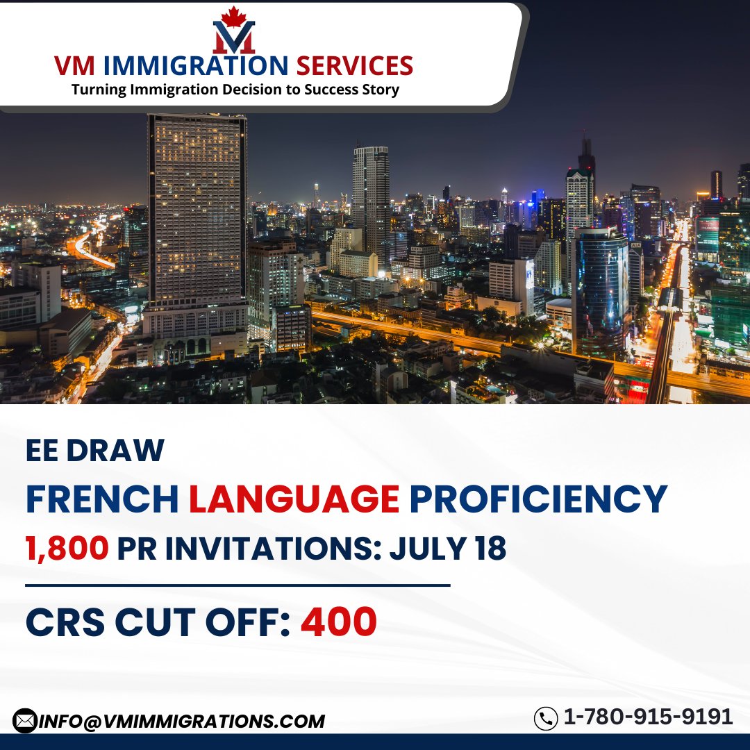 VMimmigration's tweet photo. Navigating Immigration Updates can be Challenging. We're here to guide you...🌐💬
📌REACH OUT TO US TODAY!
 #canada #stayinformed #expressentrydraw #frenchlanguageproficiency #july18 #edmonton #alberta #permanentresidency #crs https://t.co/QJqrxyK7vk