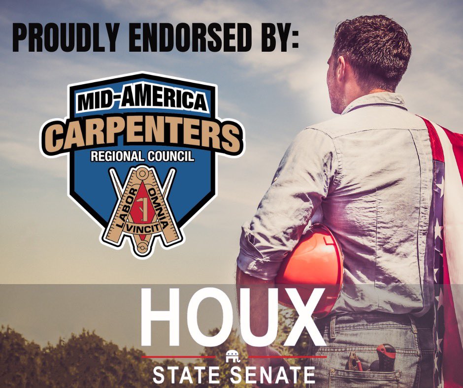 I’m honored that we have just received the endorsement of the Mid-America Carpenters’ Regional Council! President Trump is correct; we MUST fight for the working men and women of our country if we are to thrive as a nation! Join me and let’s make the Missouri Senate Great Again!