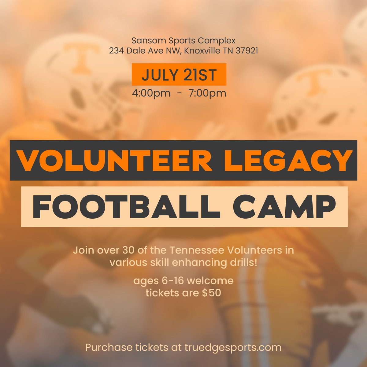 Jermod McCoy (@jermodmccoy) on Twitter photo Join my teammates and me at the <a href="/vol_legacy/">Volunteer Legacy</a> youth football camp this Sunday!
truedgesports.com/event-details-โฆ Join my teammates and me at the <a href="/vol_legacy/">Volunteer Legacy</a> youth football camp this Sunday!
truedgesports.com/event-details-โฆ
