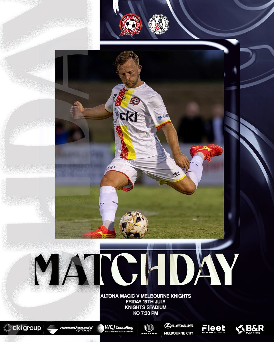 𝑴𝑨𝑻𝑪𝑯𝑫𝑨𝒀 

It’s Friday night football at Knights Stadium!
See you their Magicians ♥️🖤🪄

🏟️ Knights Stadium
⏰ SEN KO - 7:30pm

Proudly supported by @sahara_realestate 

#AltonaMagic #Vardar #Season2024