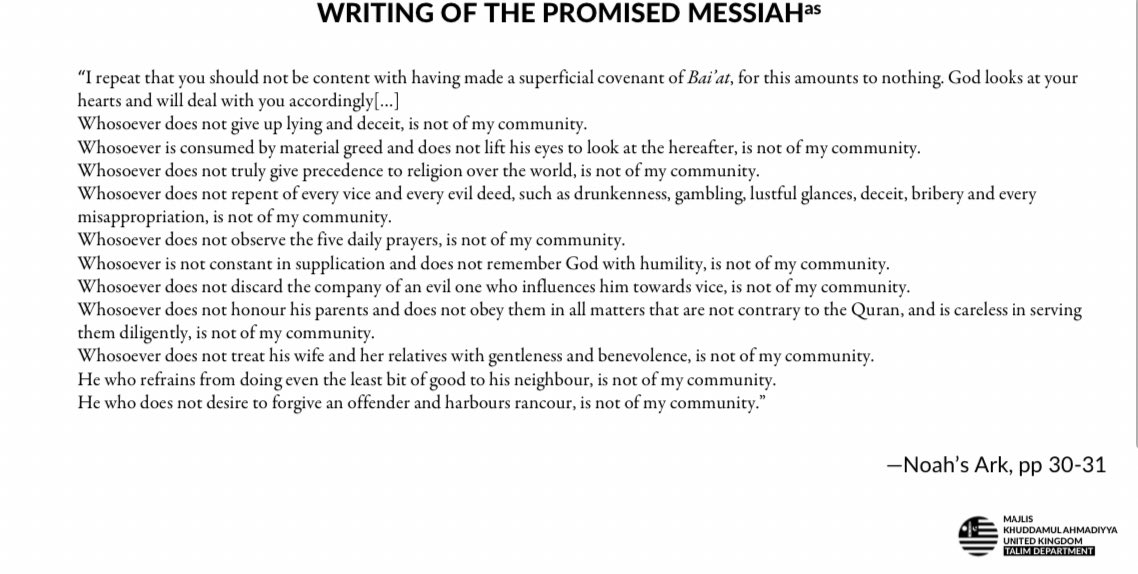 gillingham_mka's tweet photo. #InHisOwnWords
#PromisedMessiah
#IslamAhmadiyya
#JalsaUk https://t.co/oSq3yzqF67