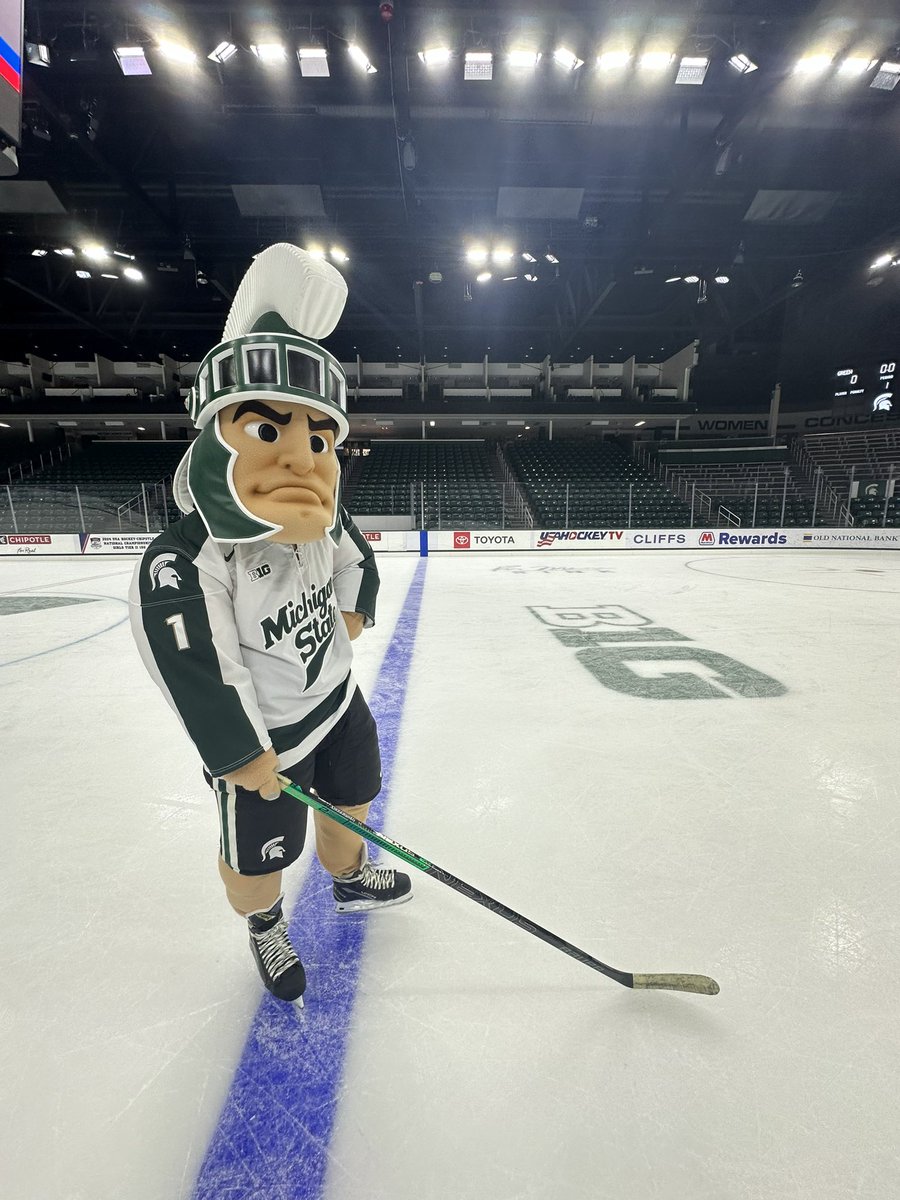 TheRealSparty's tweet photo. Back on the ice 👀 @MSU_Hockey https://t.co/teSIODNSVu