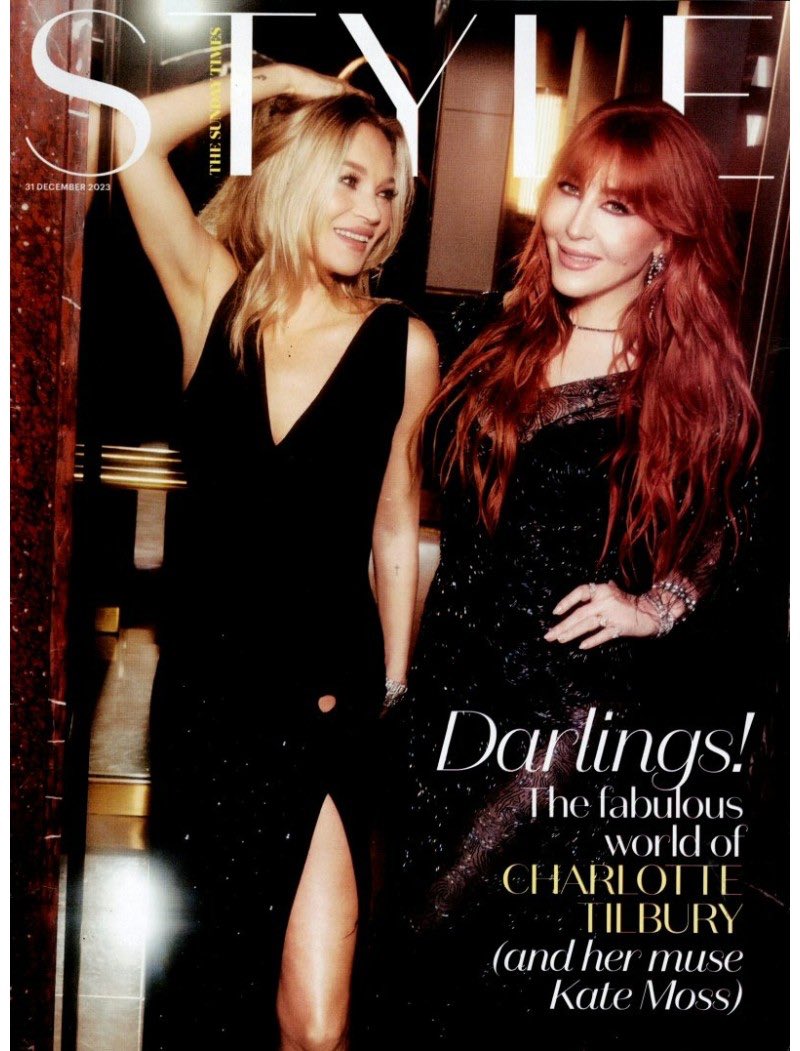 MagazineCollec1's tweet photo. Fab cover from the Sunday Times Style magazine featuring the beautiful Kate Moss and Charlotte Tilbury from December 2023.

#sundaytimes 

Check out our website link in bio 🔗 https://t.co/Yx0mXlpzwN