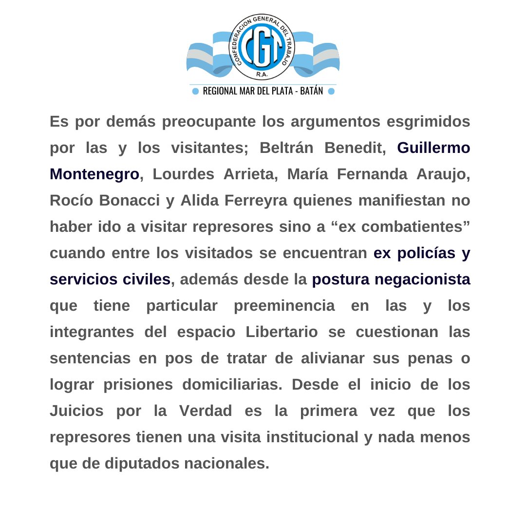 CGT Mar Del Plata Batán tweet media