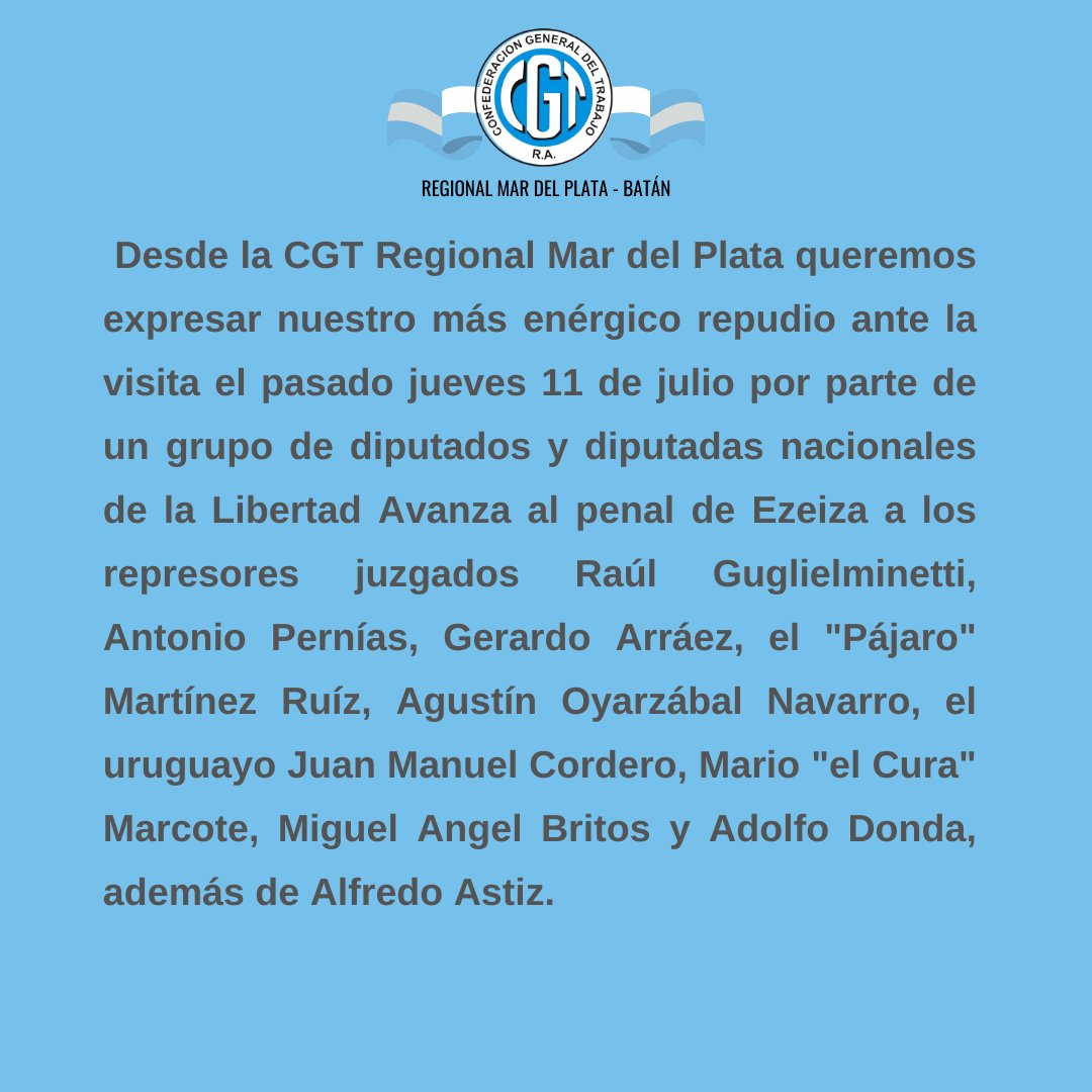 CGT Mar Del Plata Batán tweet media