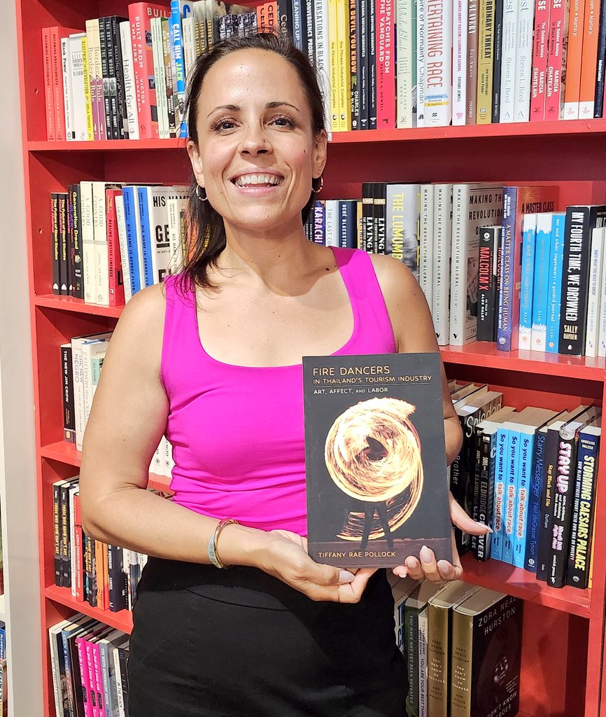 ADFRNTBooklist's tweet photo. ๐๐๐๐ฟHAPPENING NOW! Tiffany Pollock, PhD, at @ADFRNTBooklist to launch her newly published book, FIRE DANCERS IN THAILAND'S TOURISM INDUSTRY: ART, AFFECT, AND LABOR. Congratulations, Tiffany! #ReadDifferently #SocialScience #CulturalStudies #EthnicStudies #NewRelease๐ https://t.co/W8qWl0bW5v
