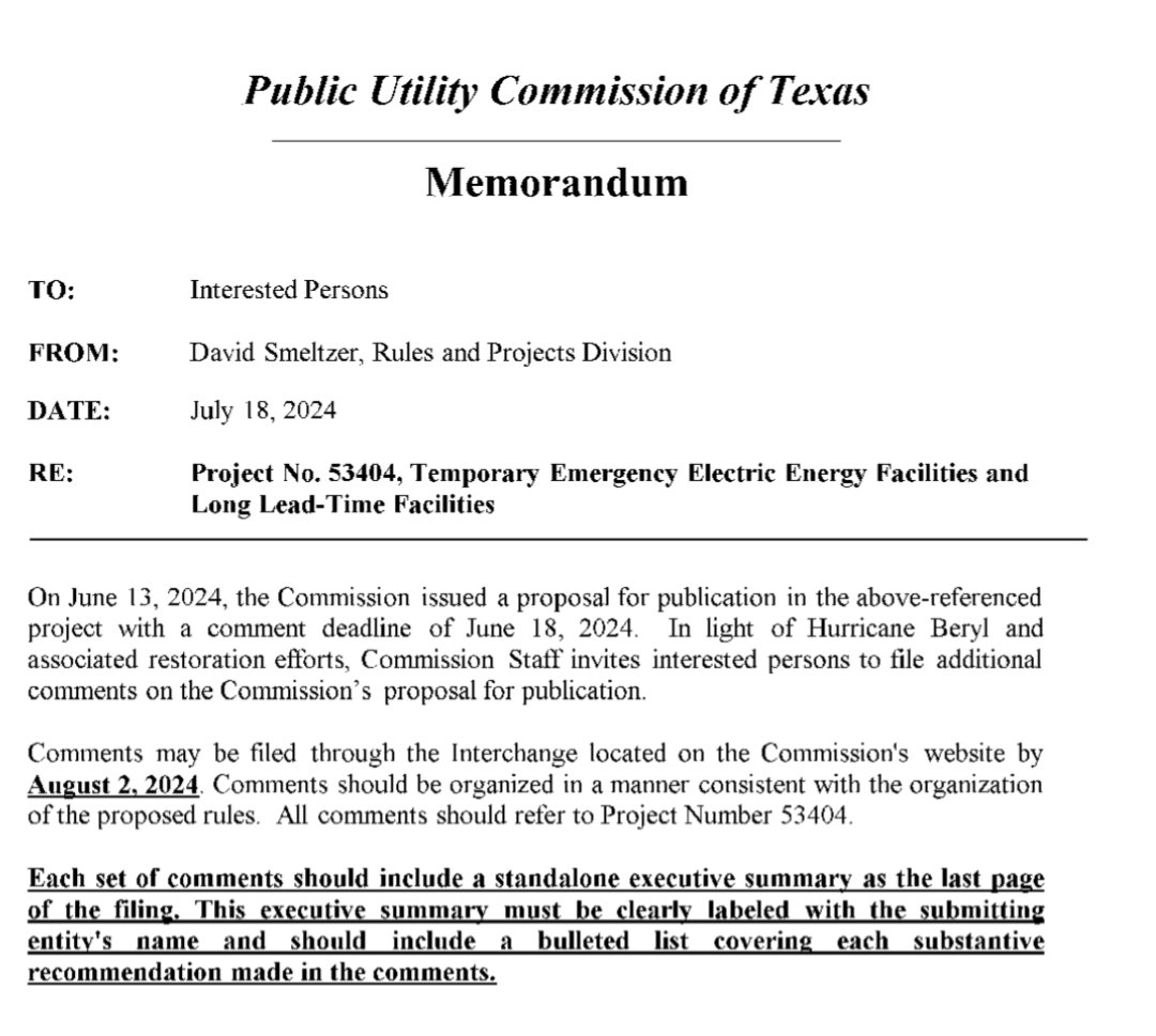 douglewinenergy's tweet photo. The comment period on CenterPoint's $800 million mobile generators that were unusable post-Hurricane Beryl was originally scheduled to end today; the @PUCTX extended it until August 2. #txlege #txenergy https://t.co/LO3XSk7EPO