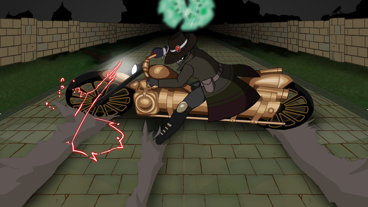Fleetoftrash's tweet image. Made some Nightmare Kart fanart for a thumbnail, Nightmare Kart is neat you should go play it.