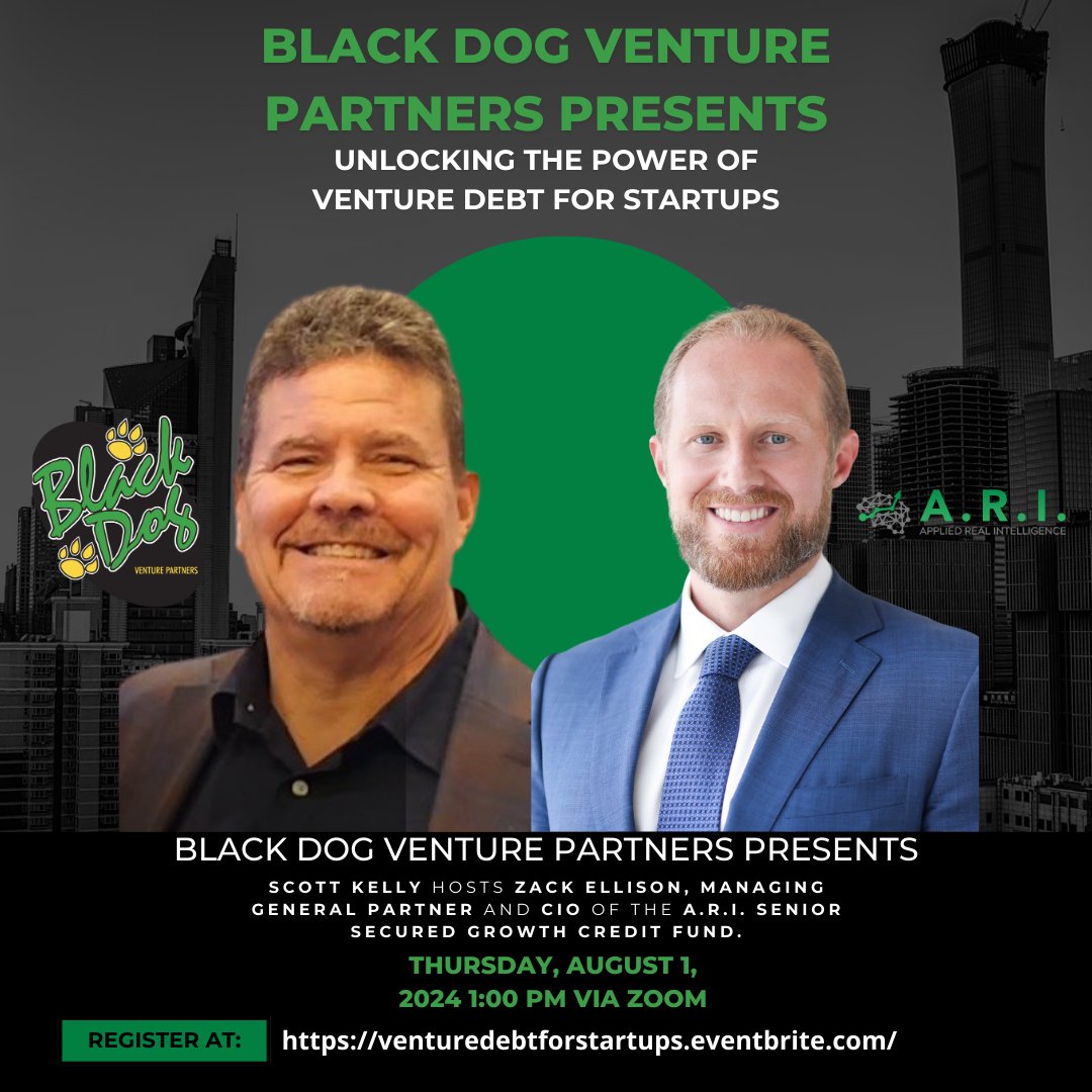 Register at http:/VentureDebtForStartups.eventbrite.com
