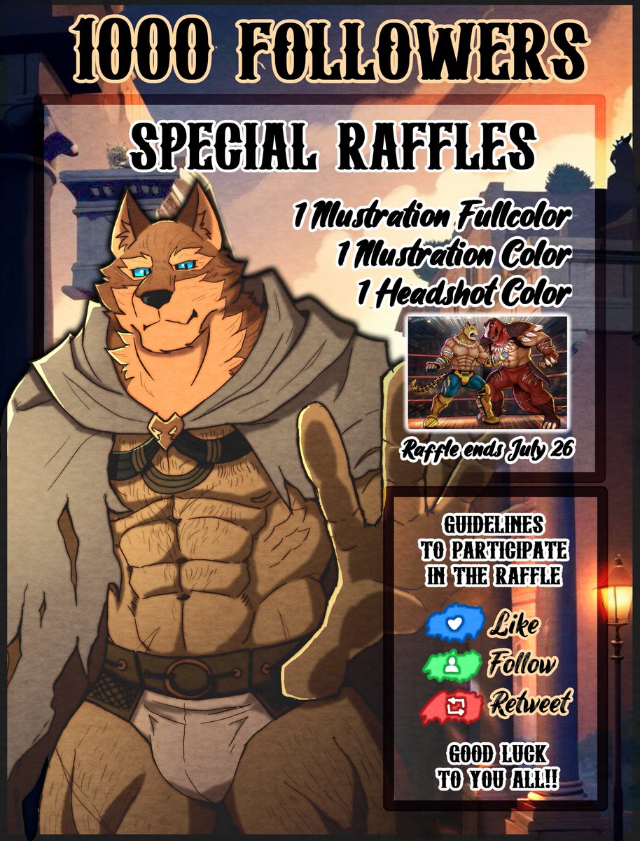 Ki'ubo
¡¡Nueva Rifa!!
Gracias por los 1000 seguidores. En esta ocasión Canarith aparece con un nuevo look y dará los detalles, y si quieren participar sigan las indicaciones.
Finaliza el 26 de Julio. ¡¡Buena Suerte!!