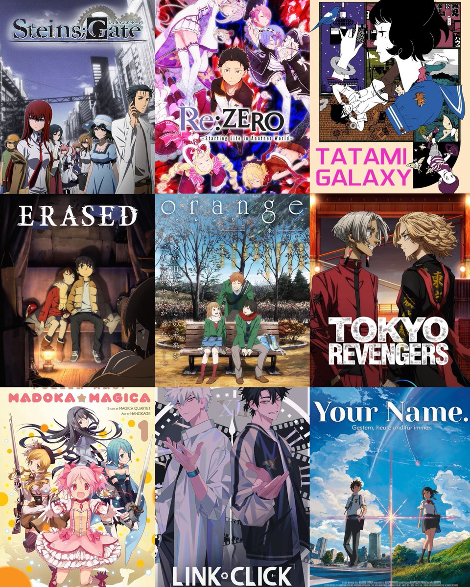 aniimepulse's tweet photo. What’s your favorite time travel anime? https://t.co/HGvtYqeY0G