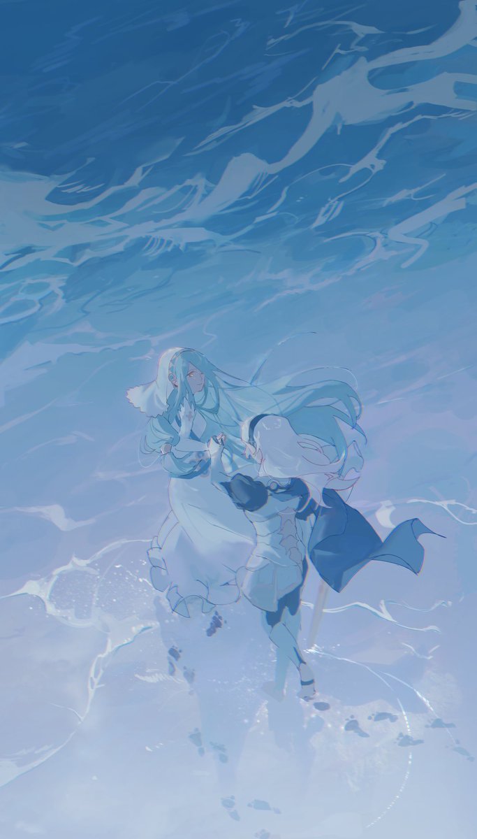 Corrin and Azura! This is the female MC version 🩵