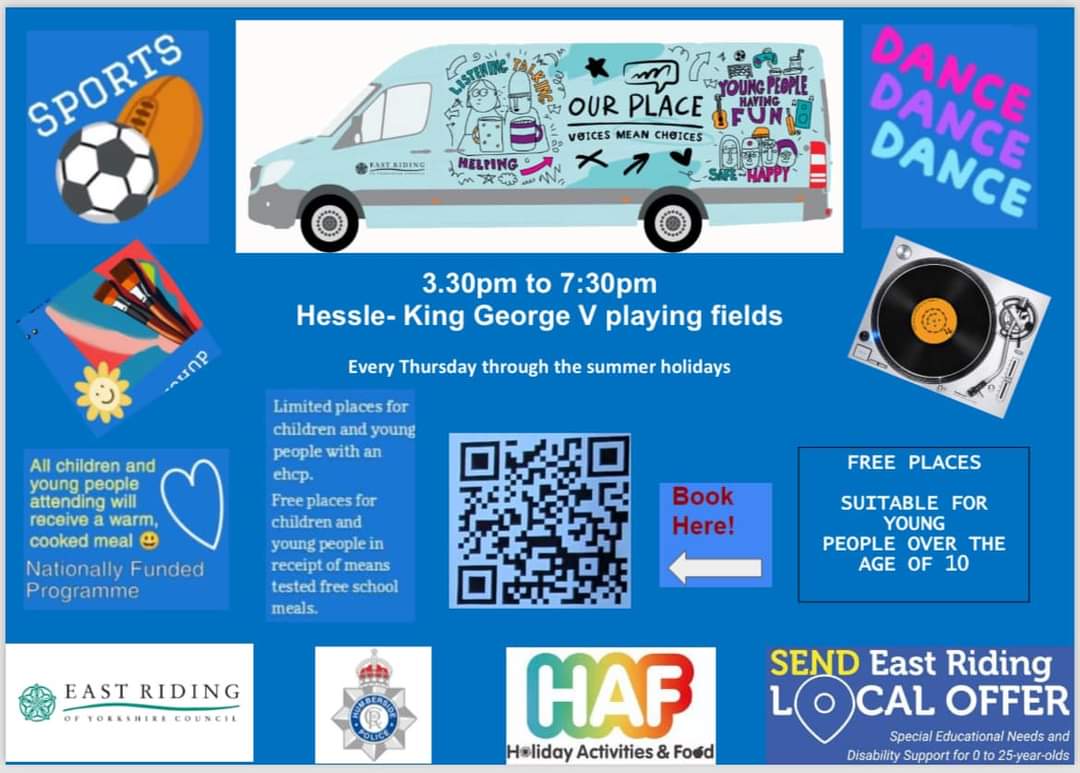Some great activities available in the East Riding over the summer holidays. For more information and to book on please follow link: 
book.plinth.org.uk/e/jki5bYi2UpTW…