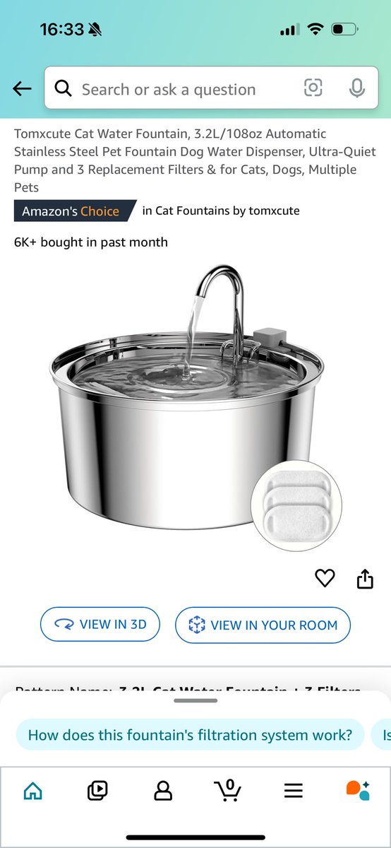 _emilymh_'s tweet photo. @goodboynzo Just so you know the plastic water fountain is kind annoying to clean and the plastic can cause acne. I have this style and I find it a lot easier to keep clean and sanitary (not this exact brand, there’s tons of clones of this type). https://t.co/dzkM8lQ3ov