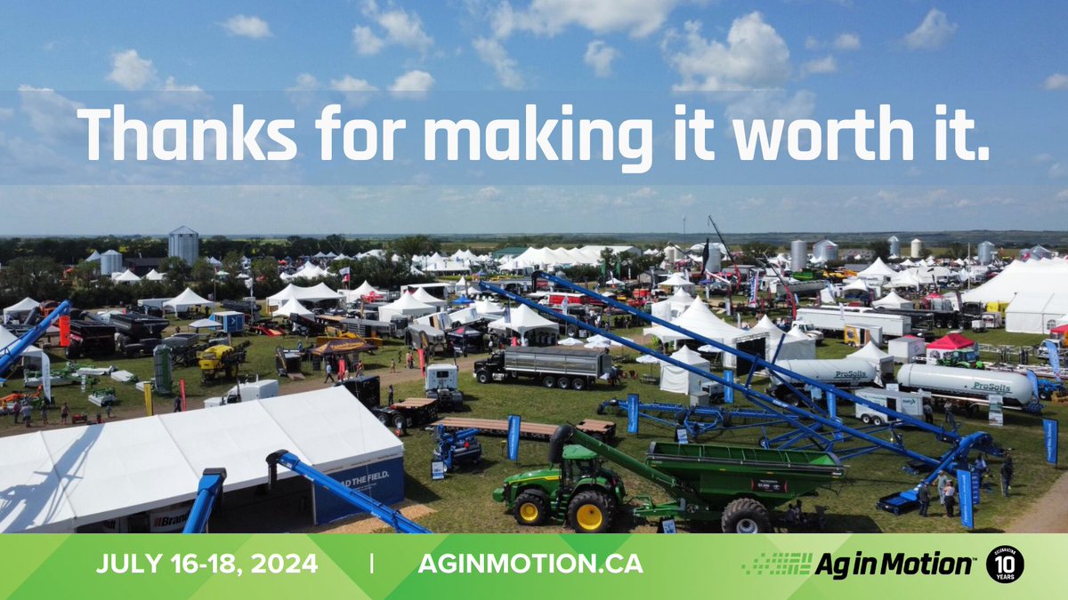 AginMotion's tweet photo. It takes a village to pull off a show this size!

Thanks to our record number of 607 exhibitors, the volunteers, industry partners, our dedicated show team and the tens of thousands of visitors who have made this show a success for the last 10 years!
#AIM24  💚 Thank you #CdnAg! https://t.co/wxLLxutrmE